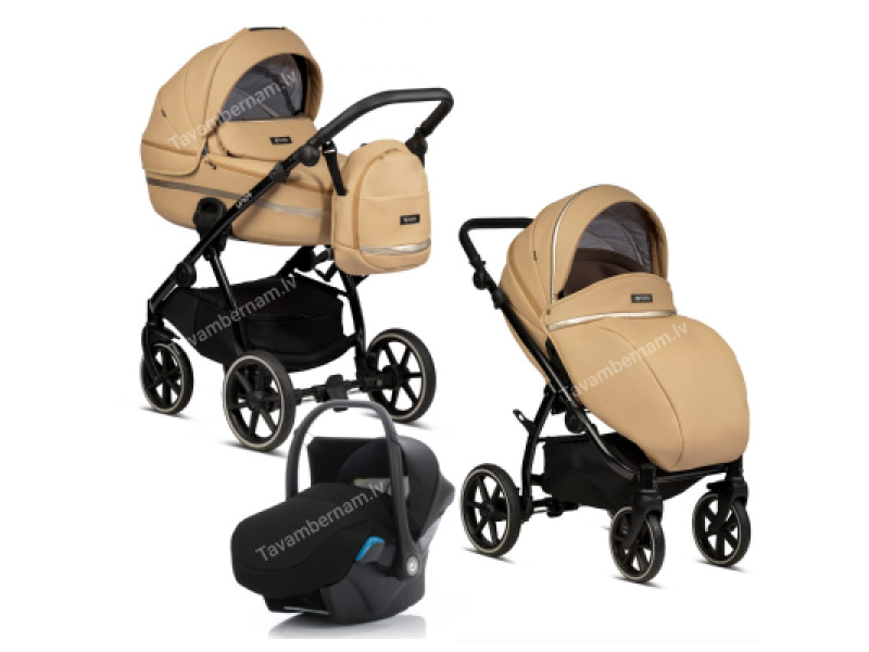 Tutis Uno 3 plus Leather 3-1 167 Caramel bērnu rati trīs vienā (eko-āda)